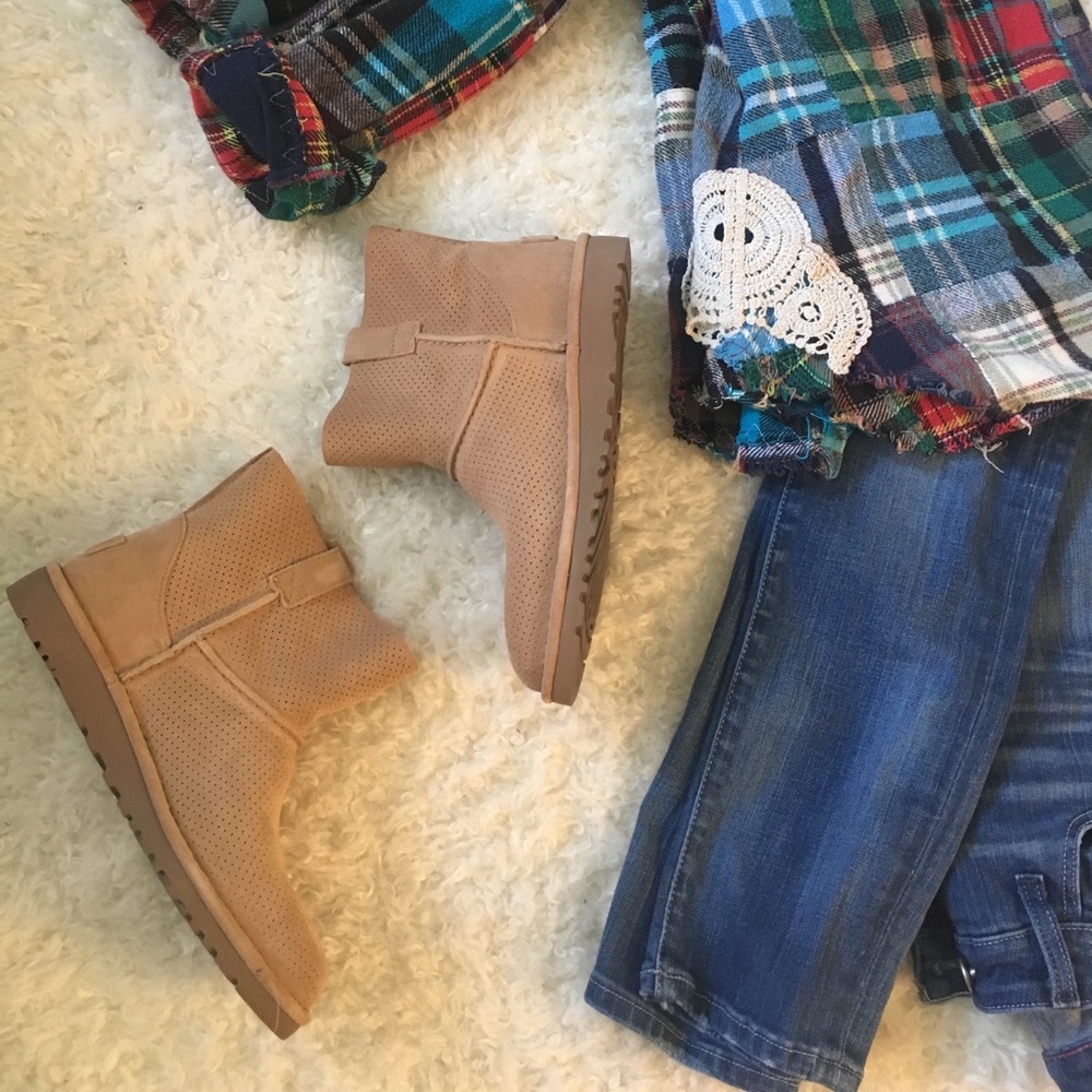New UGG unlined mini perforated boot.